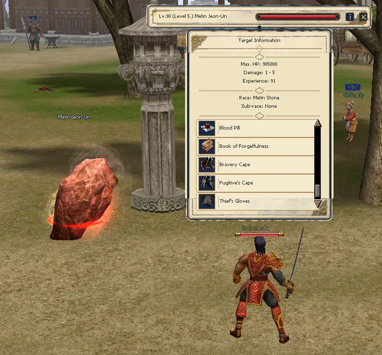 Metin Stone target and rewards
